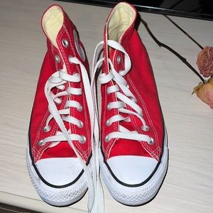 Red high top converse